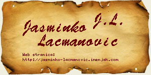 Jasminko Lacmanović vizit kartica